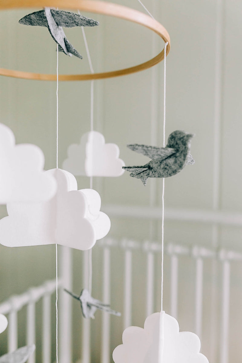 Buy Sorrel and Fern Birds in the Clouds Nursery Decoration