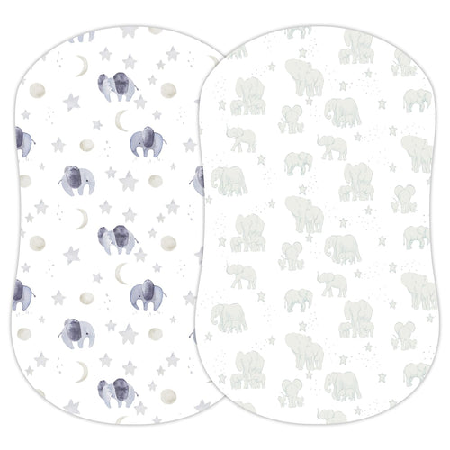 Scandinavian Galaxy and Elephant, Bassinet Sheets (2-Pack)