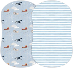 Watercolor Airplanes, Bassinet Sheets (2-Pack)