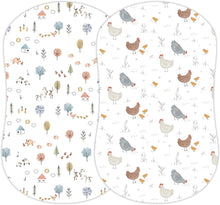 Load image into Gallery viewer, Farm Animals, Bassinet Sheets (2-Pack)