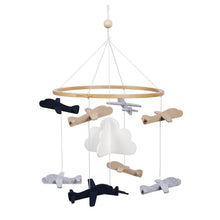 Load image into Gallery viewer, Airplanes in the Clouds, Baby Crib Mobile