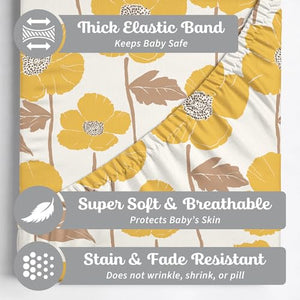 Poppy Fields, Baby Crib Sheets (2-Pack)