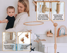 Load image into Gallery viewer, Natural Beech Wooden Baby Mobile Arm Holder