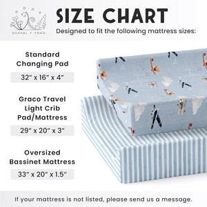 Watercolor Airplanes and Clouds, Changing Pad Covers (2-Pack)