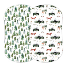 Load image into Gallery viewer, Woodland Animals, Bassinet Sheets (2-Pack)
