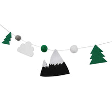 Load image into Gallery viewer, Starry Woodland Night, Baby Crib Mobile (Evergreen, Short Version w/ Garland)
