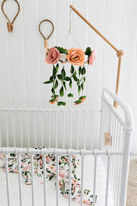 Felt Roses, Baby Crib Mobile