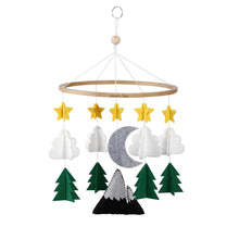 Load image into Gallery viewer, Starry Woodland Night, Baby Crib Mobile (Evergreen, Short Version)